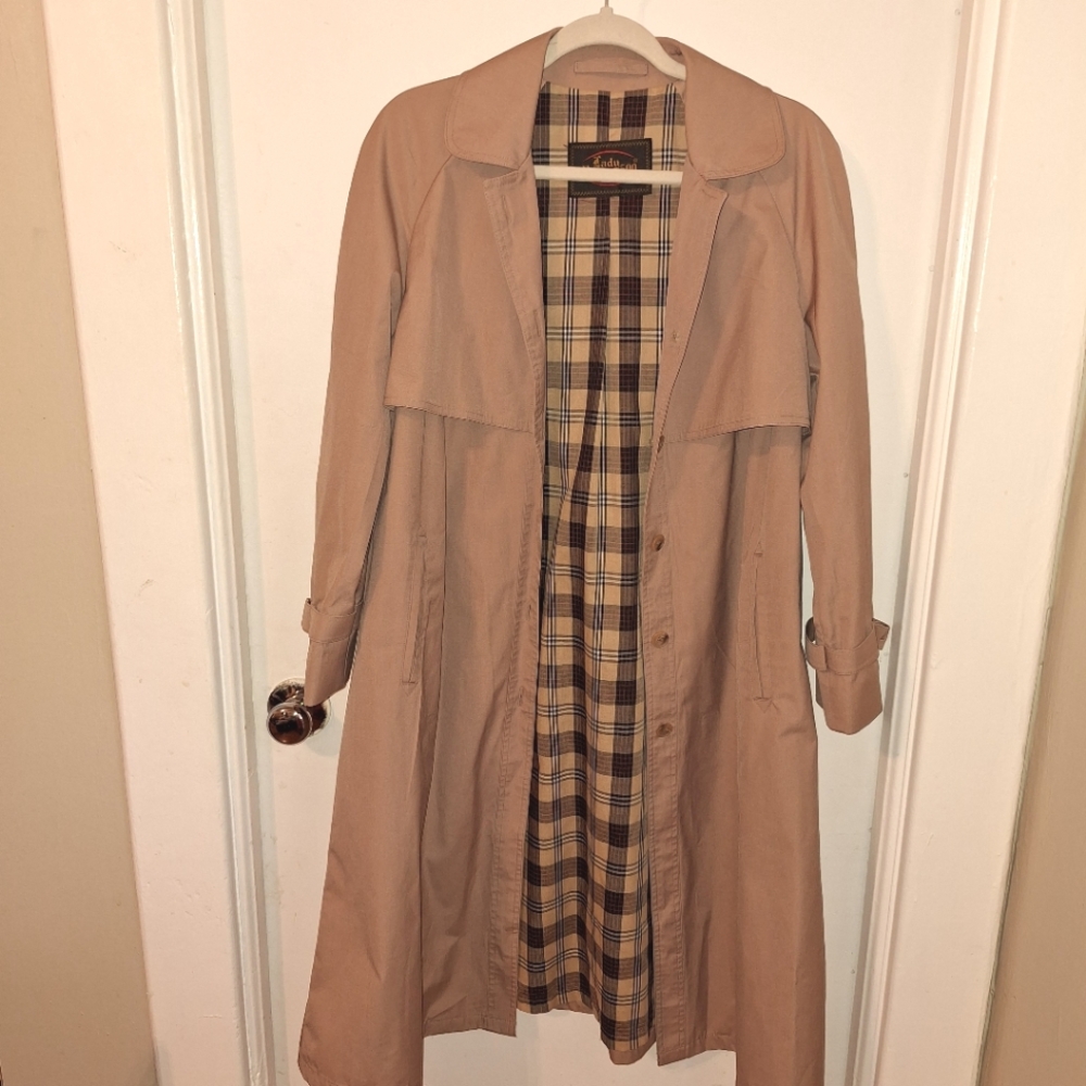 Vtg Classic BOTANY 500 Women's Trench Coat  Size 10 petite